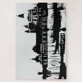 Schwarz-weißer Pop Art Grand Canal Venedig Puzzle (Vertikal)