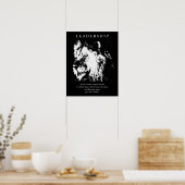 Schwarz-weißer Pop Art Leadership Lion Poster (Küche)