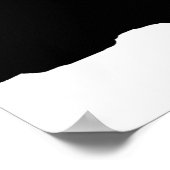 Schwarz-weißer Pop Art Leadership Wolf Howling Poster (Ecke)