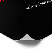 Schwarz-weißer Pop Art Leadership Wolf Poster (Ecke)