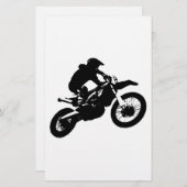 Schwarz-weißer Pop Art Motocross Motorradsport (Vorne/Hinten)