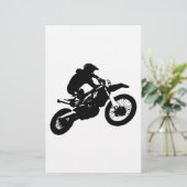 Schwarz-weißer Pop Art Motocross Motorradsport (Stehend Vorderseite)