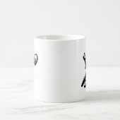 Schwarz-weißer Pop Art Motocross Motorradsport Kaffeetasse (Mittel)