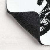 Schwarz-weißer Pop Art Motocross Motorradsport Mousepad (Ecke)