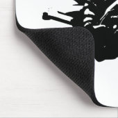 Schwarz-weißer Pop Art Motocross Motorradsport Mousepad (Ecke)