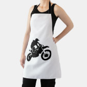 Schwarz-weißer Pop Art Motocross Motorradsport Schürze (InSitu)