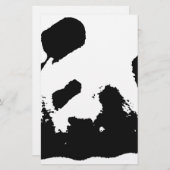 Schwarz-weißer Pop Art Panda Briefpapier (Vorne/Hinten)