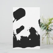 Schwarz-weißer Pop Art Panda Briefpapier (Stehend Vorderseite)