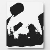 Schwarz-weißer Pop Art Panda Fotoplatte (Vorderseite)