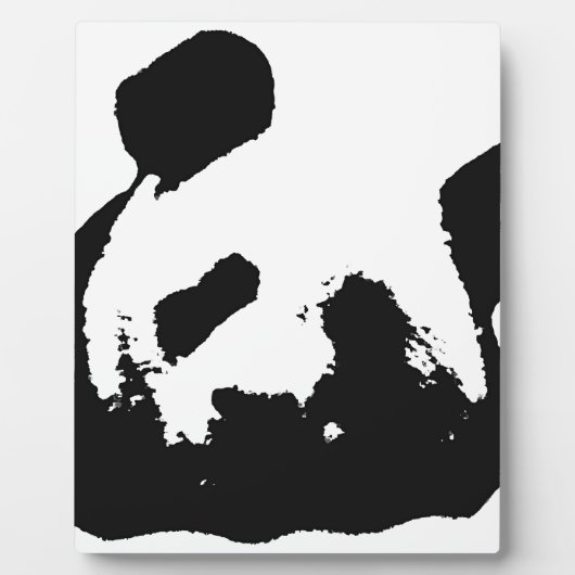 Schwarz-weißer Pop Art Panda Fotoplatte (Vorderseite)
