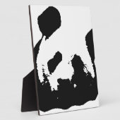 Schwarz-weißer Pop Art Panda Fotoplatte (Seite)