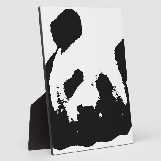 Schwarz-weißer Pop Art Panda Fotoplatte (Seite)