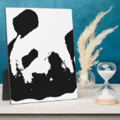 Schwarz-weißer Pop Art Panda Fotoplatte (Seite)
