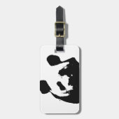 Schwarz-weißer Pop Art Panda Gepäckanhänger (Vorderseite vertikal)