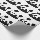 Schwarz-weißer Pop Art Panda Geschenkpapier (Ecke)