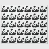 Schwarz-weißer Pop Art Panda Geschenkpapier (Flach)