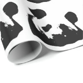 Schwarz-weißer Pop Art Panda Geschenkpapier (Rolleneckpunkt)