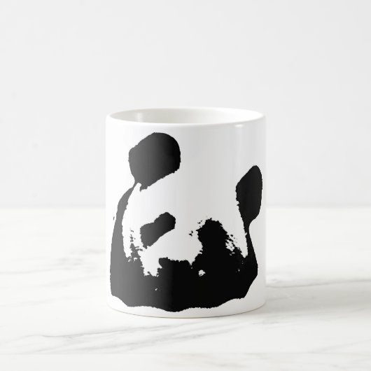 Schwarz-weißer Pop Art Panda Kaffeetasse (Mittel)