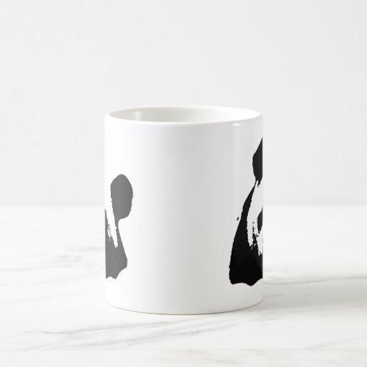 Schwarz-weißer Pop Art Panda Kaffeetasse (Mittel)