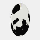 Schwarz-weißer Pop Art Panda Keramik Ornament (Rechts)