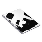 Schwarz-weißer Pop Art Panda Notizblock (Rechte Seite)