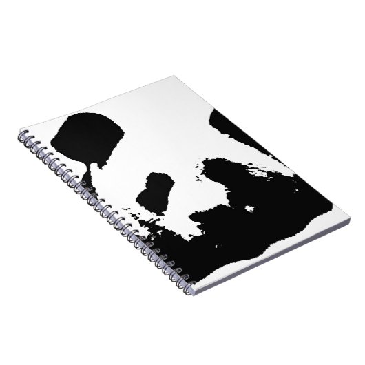 Schwarz-weißer Pop Art Panda Notizblock (Rechte Seite)