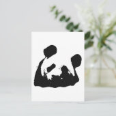 Schwarz-weißer Pop Art Panda Postkarte (Stehend Vorderseite)
