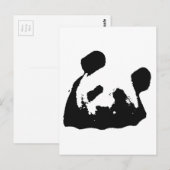 Schwarz-weißer Pop Art Panda Postkarte (Vorne/Hinten)
