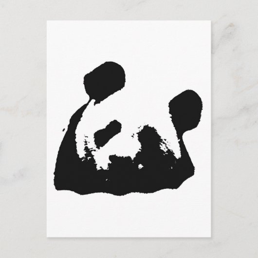 Schwarz-weißer Pop Art Panda Postkarte (Vorderseite)