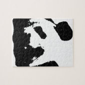 Schwarz-weißer Pop Art Panda Puzzle (Horizontal)