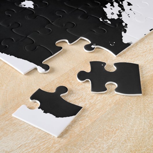 Schwarz-weißer Pop Art Panda Puzzle (Seite)