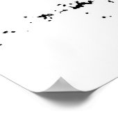 Schwarz-weißer Pop Art Reiten Silhouette Poster (Ecke)