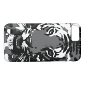 Schwarz-weißer Pop Art Tiger iPhone 7 Fall Case-Mate iPhone Hülle (Rückseite (Horizontal))