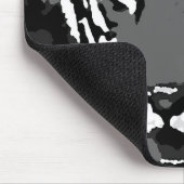 Schwarz-weißer Pop Art Tiger Mousepad (Ecke)