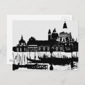 Schwarz-weißer Pop Kunst, Dichtung und Musik Postkarte (Vorne/Hinten)