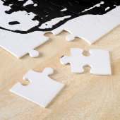 Schwarz-weißer Pop Skull Art Puzzle (Seite)