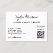 Schwarz-weißer praktischer QR-Code - Mehrfachbenen Terminkarte (Rückseite)