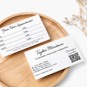 Schwarz-weißer praktischer QR-Code - Mehrfachbenen Terminkarte