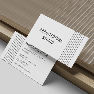 Schwarz-weißer professioneller Architekten-Designe Visitenkarte