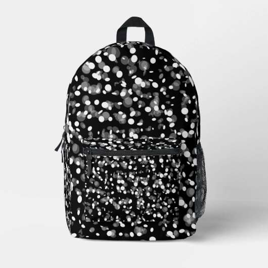 SCHWARZ & WEISSER PUNKT BEDRUCKTER RUCKSACK (Vorderseite)