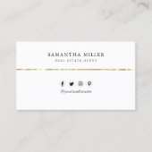 Schwarz-weißer QR-Code für benutzerdefinierte Logo Visitenkarte (Vorderseite)