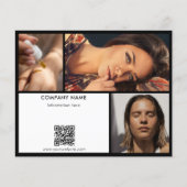 Schwarz-weißer QR-Code für den Salon "Beauty Salon Flyer (Vorne)