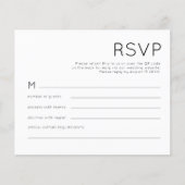 Schwarz-weißer QR-Code für Hochzeiten des RSVP (Vorderseite)