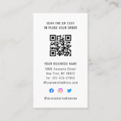 Schwarz-weißer QR-Code für Loyalitäten für Unterne Rabattkarte (Rückseite)