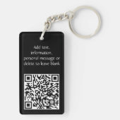 Schwarz-weißer QR-Code für Stammesdrache Schlüsselanhänger (Rückseite)