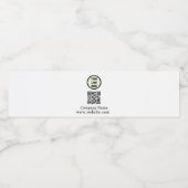 Schwarz-weißer QR-Code für Unternehmen mit benutze Wasserflaschenetikett (Einzelnes Label)