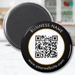 Schwarz-weißer QR-Code Magnet<br><div class="desc">Laden Sie einen QR-Code hoch, fügen Sie Text hinzu und erstellen Sie einfach Ihren personalisierten Magneten. Klicken Sie auf ENTWURF BEARBEITEN, um die Hintergrundfarbe oder Textfarbe zu ändern. Sie können dieses Design auf anderen Zazzle-Produkten übertragen und an die meisten Zazzle-Produkte anpassen. Standard Studio Designs werden in hochauflösender Grafik für einen...</div>