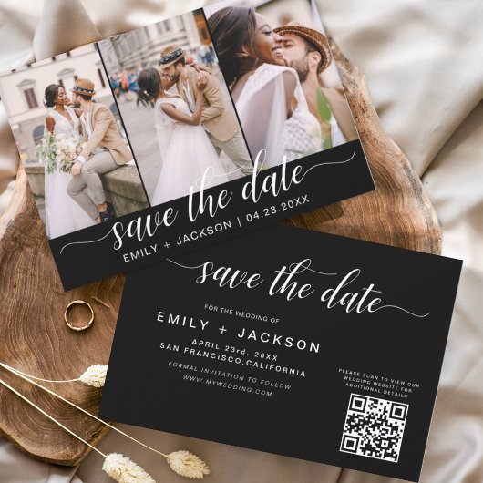 Schwarz-weißer QR-Code - Save the Date 3 Foto