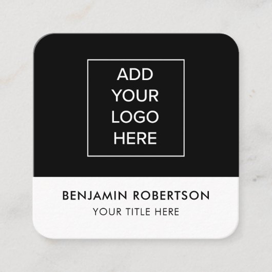 Schwarz-weißer QR-Code Telefonnummerkarte (Vorderseite)