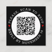 Schwarz-weißer QR-Code UAWG grenzt an Rotherzen Begleitkarte (Vorderseite)